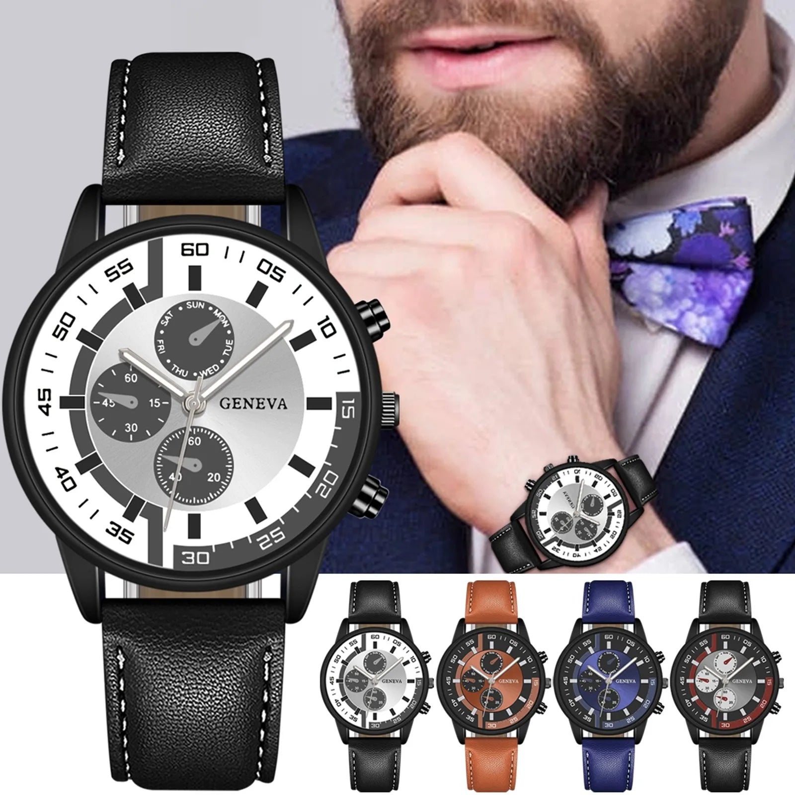 Men's Digital Watch Graduated Men's Watch Men's Belt Quartz Men's Watch